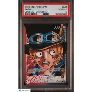 2023 ONE PIECE JAPANESE SABO ALTERNATE ART OP05-001 PSA 10 GEM MINT