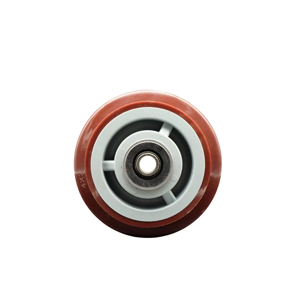 Service Caster SCC-PPUR420 Furniture Moving Wheel, 4x2 in. Polyurethane-on-Polyolefin Wheel Only, 0.5 in. Bore with Roller Bearing