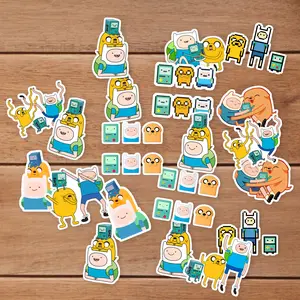 Stickers Pack 20 Pcs Finn Luggage Bike Jake Vinyl Bmo Water Car Bumper Waterproof Colorful Bottle Aesthetic Guitar Laptop Skateboard