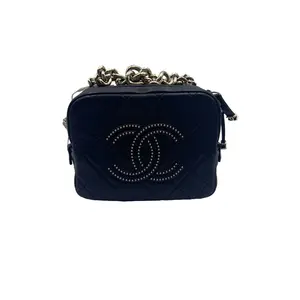 Pre-owned CHANEL FRANCE Crossbody Bags H1 Coco Mark Black Rivet Camera Bag H21741