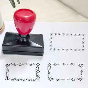 Decorative Planner Stamps, Division Markers, Reward Stamps, Star Sun Bubble Border Patterns, Travel Planning, Important Registration, Ink, Giftable Office Supplies Stamp