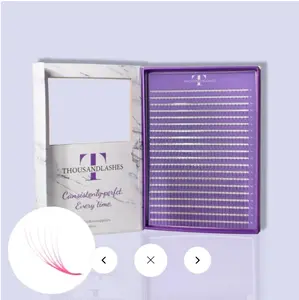 Promade 6D Color Eyelash Fans XL Mixed Length (8-15mm) for Makeup - Eyelashes