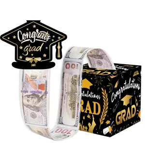 Doctor Hat Graduation Cash Gift Box, Surprise Money Jar, Transparent Bag Gifts for Kids & Adults, Party Gift, Contains 50 Bags