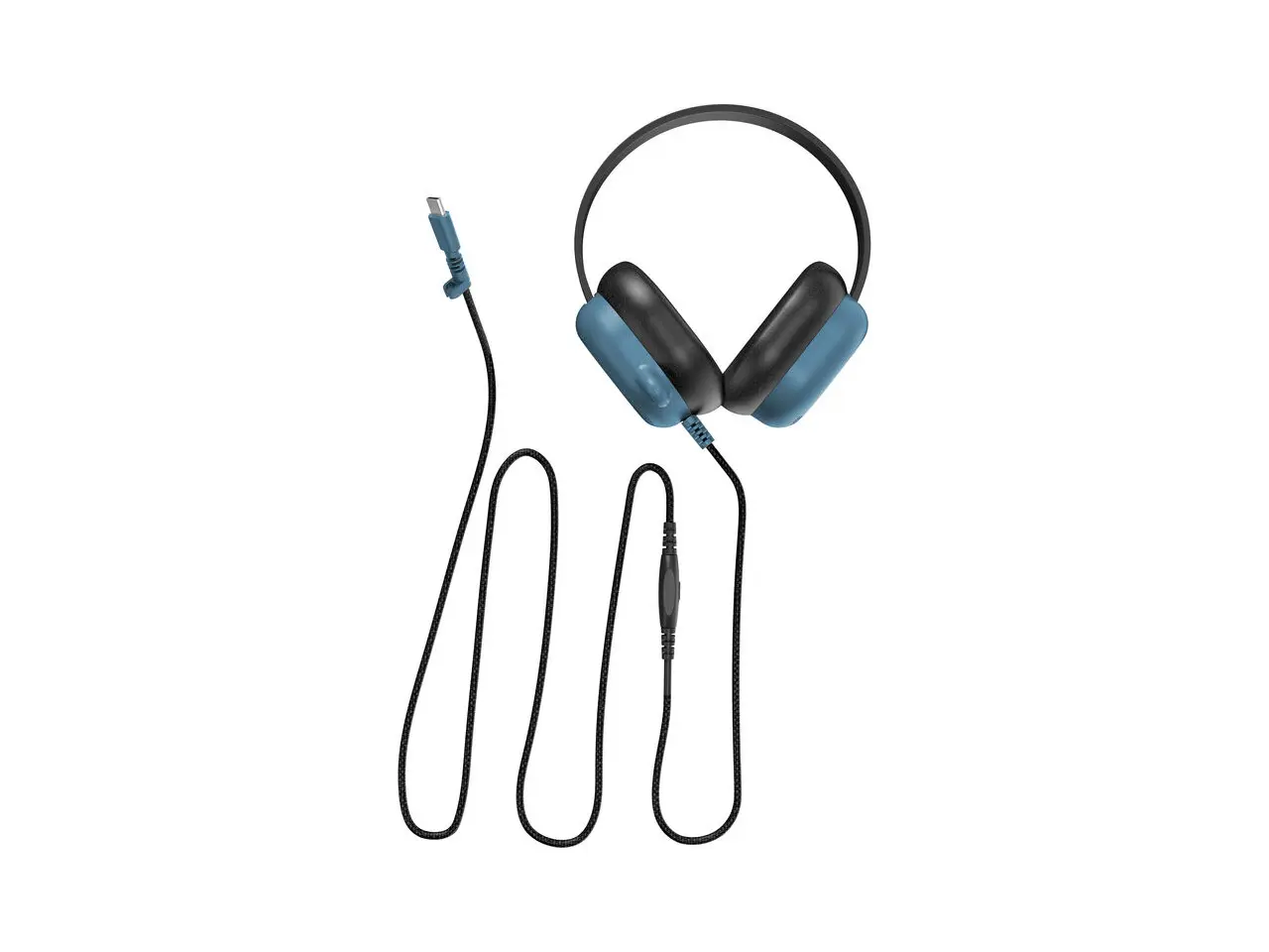 STM Goods STM-936-516Y-01 Headset - Hear O Headphones Com Stereo USB Type C Wired Over the head Binaural Circumaural 5.38 ft Cable Black, Blue, Serene Sky