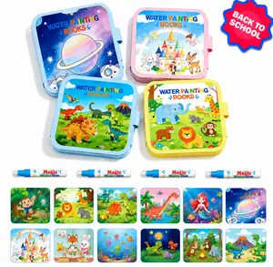 4PCS Water Coloring and Doodle Books for Toddlers, Paint with Water Activity Books, Travel Toys for Kids Watercolor Painting Art Supplies