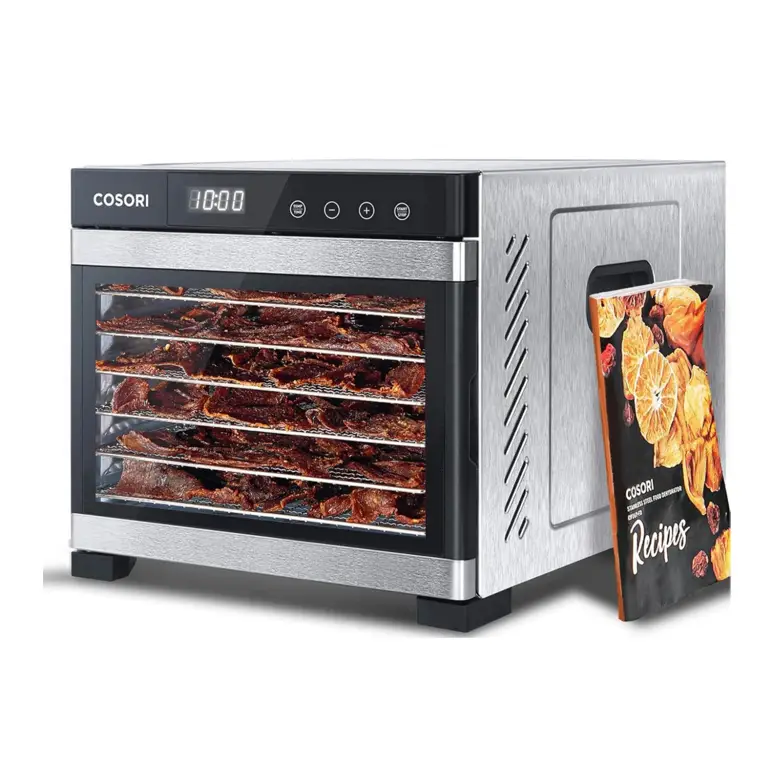 COSORI Food Dehydrator for Jerky, 600W, 6 Stainless Steel Trays, 48H Timer, 165°F Control, 6.48ft² Drying Space, Herbs, Meat, Fruit, and Yogurt