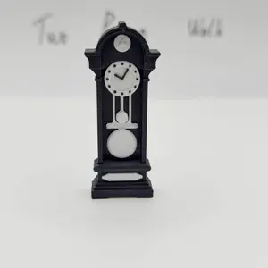 Multi-Color Miniature Floor Clock, Doll House Simulation, Retro Style, Vintage, Living Room Decor, Tabletop Ornament, DIY Craft Item