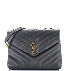 Pre-owned Yves Saint Laurent Leather Shoulder Bags Saint Laurent Loulou Shoulder Bag Matelasse Chevron Medium by Rebag