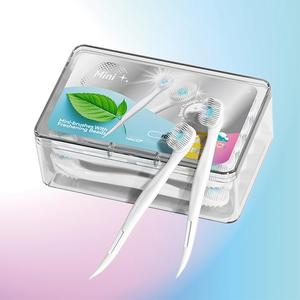 portable mini toothbrush with freshening beads, 20pcs/set disposable soft bristles toothbrush, oral care toothbrush for outdoor camping hiking, valentine's day gift, dental kit