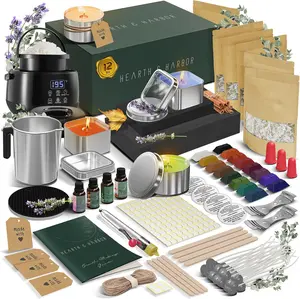 PEEWF Candle Making Kit Kids Beginners - Electric Wax Melter, Beeswax, Molds | Safe Flameless DIY Gift Set