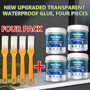 4pcs 100g Leak-Proof Agent, Multi-Purpose Waterproof Glue, Universal Repair Paste, Kitchen Bathroom Tile Exterior Roof Sealing