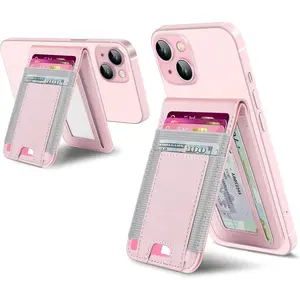 For Magsafe Wallet Stand,   Wallet for  17/16/15/14/13/12 Series, Adjustable Stand, ID Window, 4 Card Slots, 10 Cards Holder, Vegan Leather, RFID Blocking,