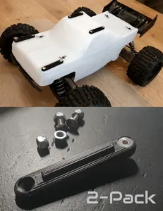 Upgrade Roof Rack Guard Skid Plates for ARRMA RC Truck Granite 3s, Big Rock (WHITE ONLY)
