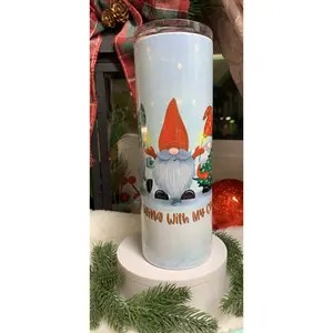 Hanging With My Gnomies 20oz Skinny Sublimated Christmas Tumbler