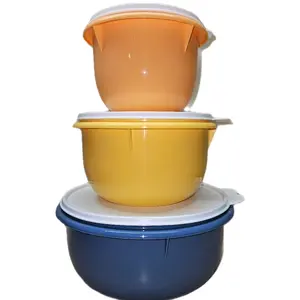 Tupperware Classic Mixing Bowl Set of 3 with Lids 4 Cup 8 Cup & 13 Cup Capacities Textured Bottom for Stability Dishwasher & Freezer Safe BPA-Free Essential Kitchen Set
