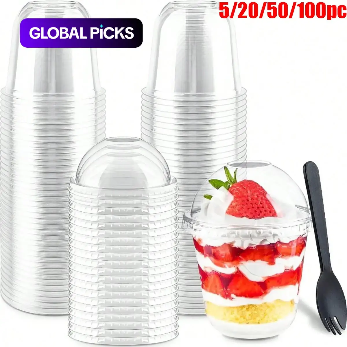 2oz disposable shot cups [100 Count - 2 oz.] Mini Plastic Shot Glasses main image 1