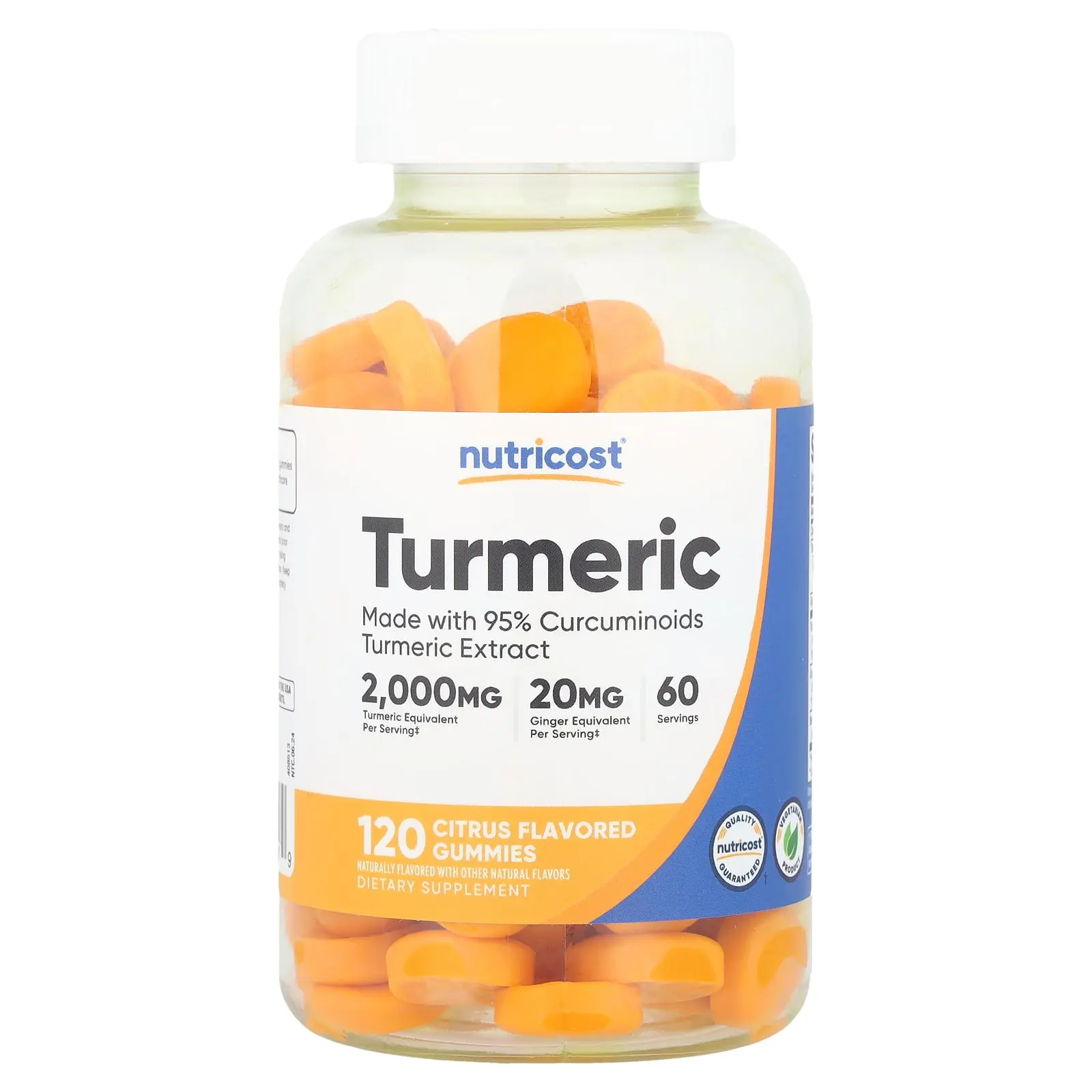 Nutricost Turmeric Gummies, Citrus, 120 Gummies