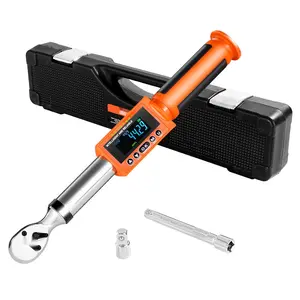 Digital Torque Wrench, 3/8-Inch Drive, 0-99.57 Lbf-Ft / 0-135 N·m, 72-Tooth Ratchet, LED Display, High-Precision Readouts, Auto-Stop Function, Calibration Ready, Ideal for Automotive Maintenance and Mechanical Assembly
