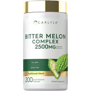 Carlyle Bitter Melon Capsules 2500 mg | 200 Count | Non-GMO & Gluten Free Extract | Complex Supplement