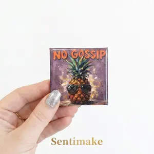 Pineapple Pattern Magnetic Refrigerator Magnet, 5cm Mini Decorative Sticker, Durable Design for Fridge, Whiteboard, Metal Cabinet, Fun Gift Idea
