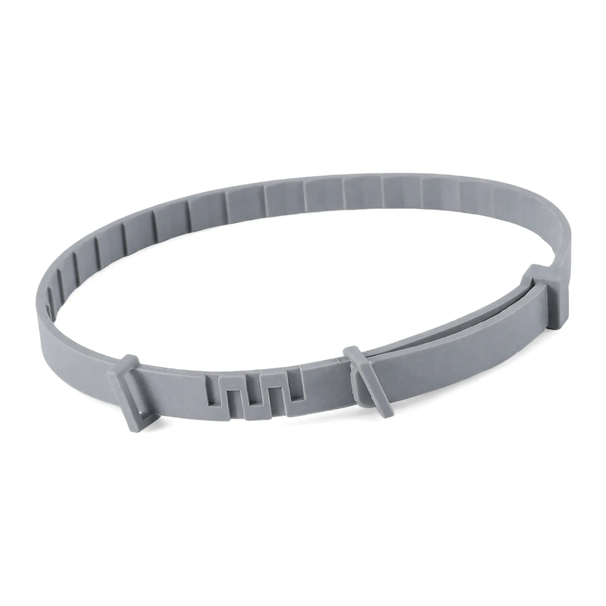 Adjustable Gray Plastic Pet Collar with Stable Snap Buckle, Rollable Sturdy Neck Collar Specially for Medium & Large Dogs, Smooth Skin-Friendly Daily Walking Collar, Waterproof Easy Clean Durable Basic Pet Neck Strap for Indoor Outdoor Daily Use