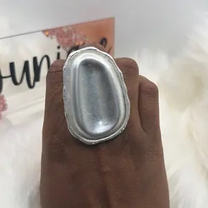 Adjustable Silver Love Ring