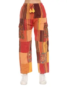 Caravan Closet Cotton Stonewashed Patches Unisex Pants