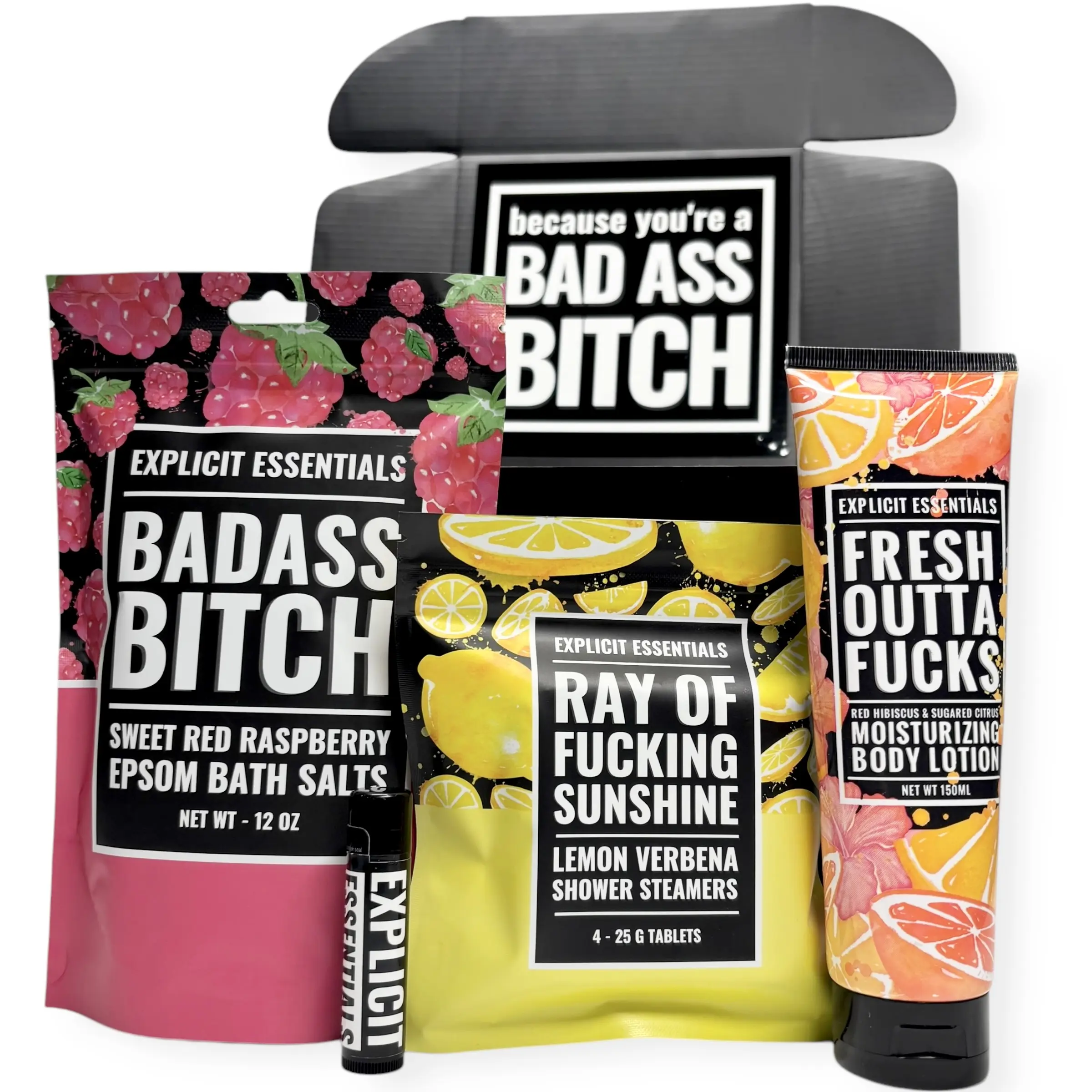 Explicit Essentials Gift Box Set For Women, Self Care Gift Basket, Bath and Body Gift For Her