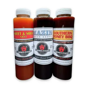 Carnes Foods For The Whole Family Bundle Sweet & Sour Mazin Southern Honey BBQ 3 Sauces Flavor Dip Traditional Versatile Sauces