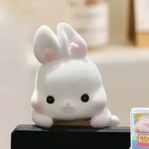 Suede computer monitor decorative desktop ornament panda dog screen animal model rabbit computer monitor console figurine