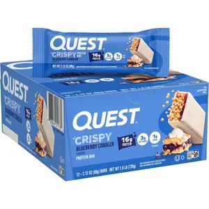 Quest Nutrition Crispy Protein Bar - Blueberry Cobbler (12 Count)
