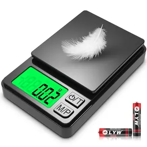 Pocket Scale, 1000g x 0.01g Precision Gram Scale, Small Digital Scale Grams Ounces Grains, Kitchen Scale, Jewelry Scale for Gold, Gem, Coffee, Herb, Great for Travel Food Scale