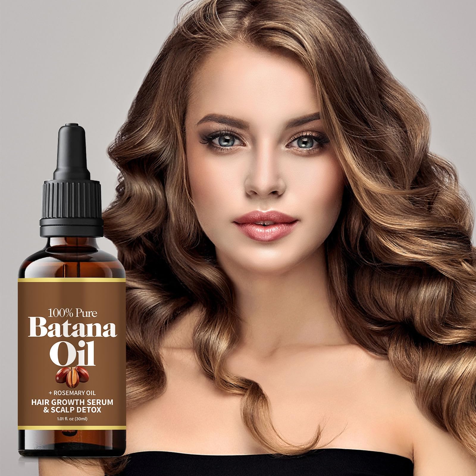 Batana Oil,Strong & Healthy Hair, Make Hair Longer Fuller Thicker, Organic Batana Oil with Rosemary,Organic Rosemary Oil Vitamin E Nourish Scalp,for All Hair Types,