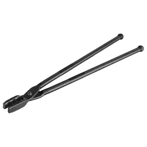 TikTokShopBlackFridayVEVOR Blacksmith Tongs, 18" Wolf Jaw Tongs, Carbon Steel Forge Tongs with A3 Steel Rivets, for Horseshoes, Curved Shapes, Block Forgings, for Beginner and Seasoned Blacksmiths and Bladesmiths