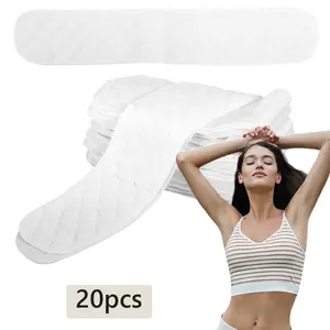20 PCS Bra Pads Inserts, 46x5x1.5cm Large Size Washable Cotton Sponge Liner for Women, Fashion Accessories