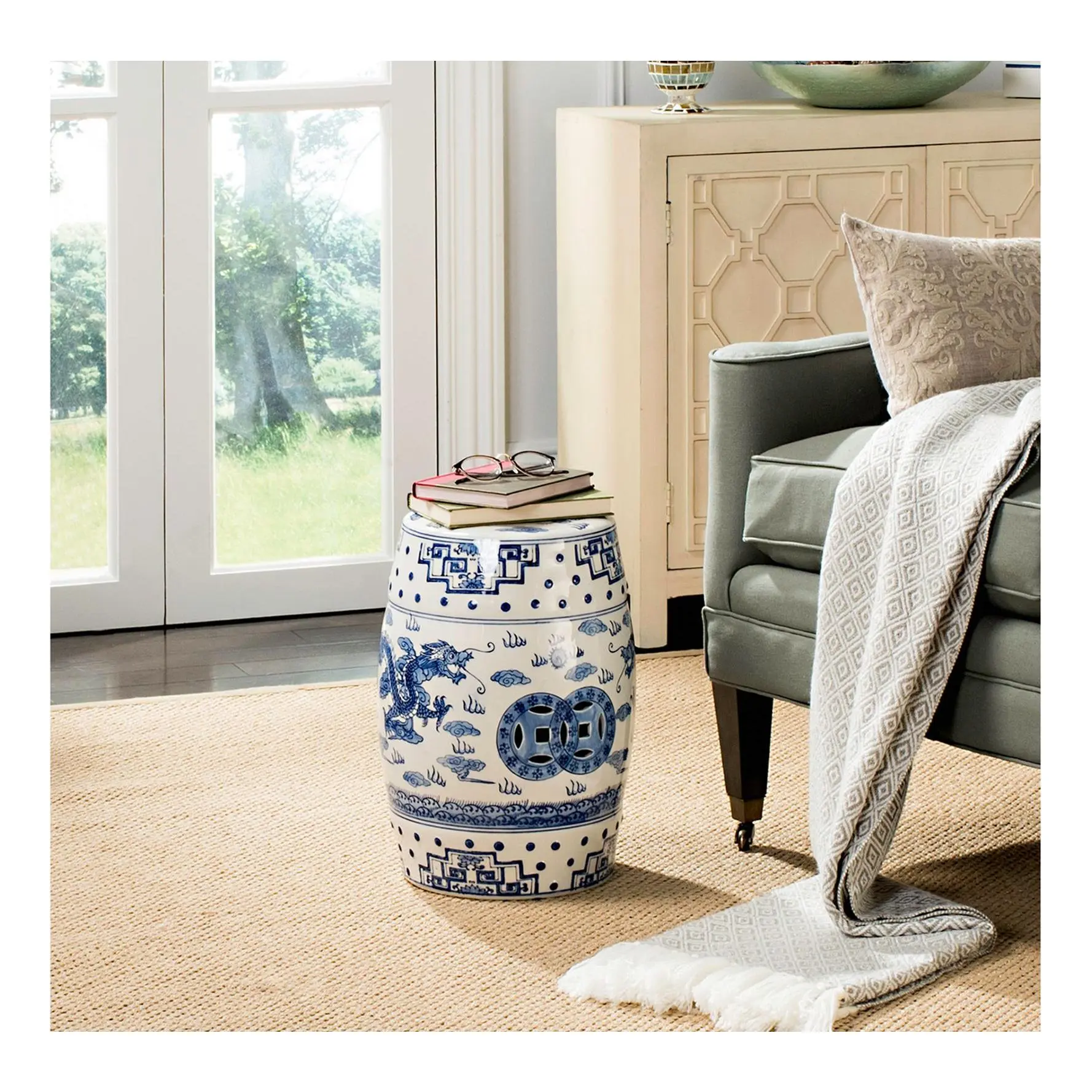Safavieh Dragon's Breath Garden Stool Safavieh Dragon's Breath Garden Stool