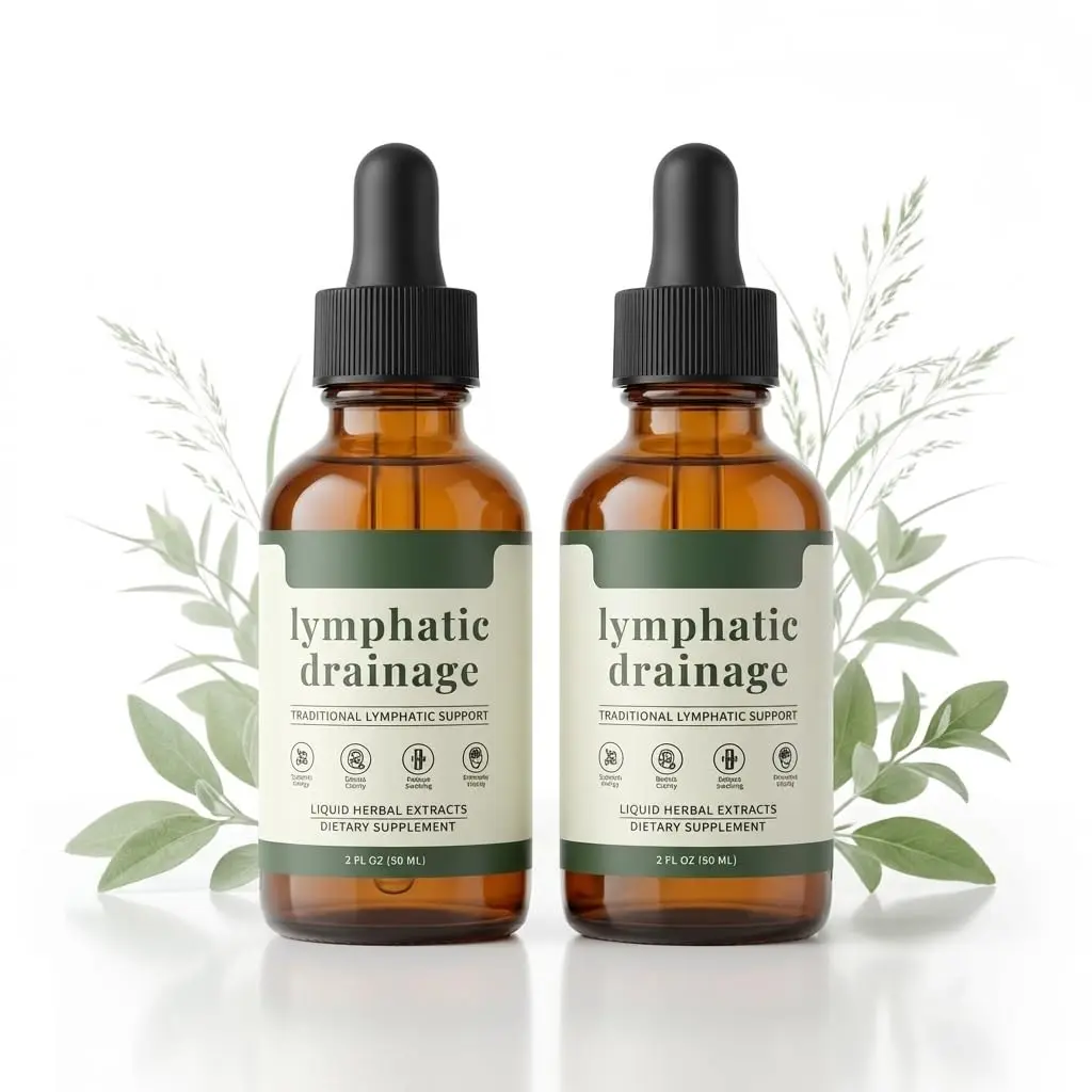 2pcs Lymphatic Drainage Drops, Organic Lymphatic Drainage Supplement, Boosts Immunity Vitality, Portable Dropper Design, Supports Lymphatic Health,2 Fl Oz, Healthcare Natural