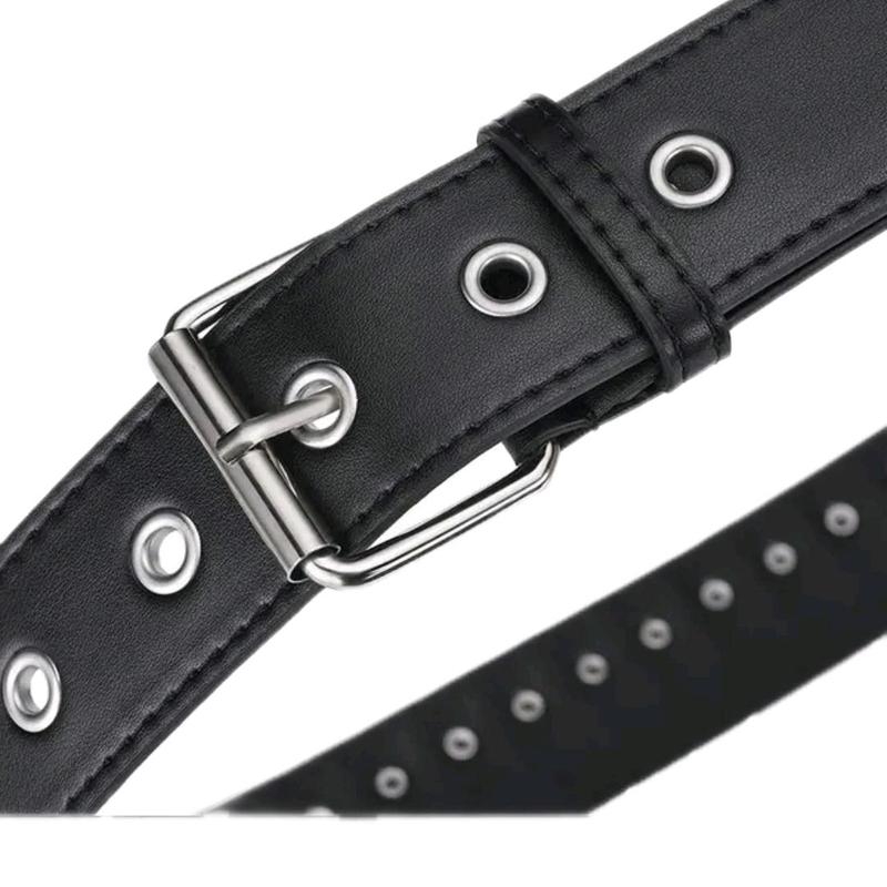 Men's Rock Style Belt PU Leather Adjustable Body Decoration Belts Gothic Rock While Holiday Costume Gift Unisex Punk Style