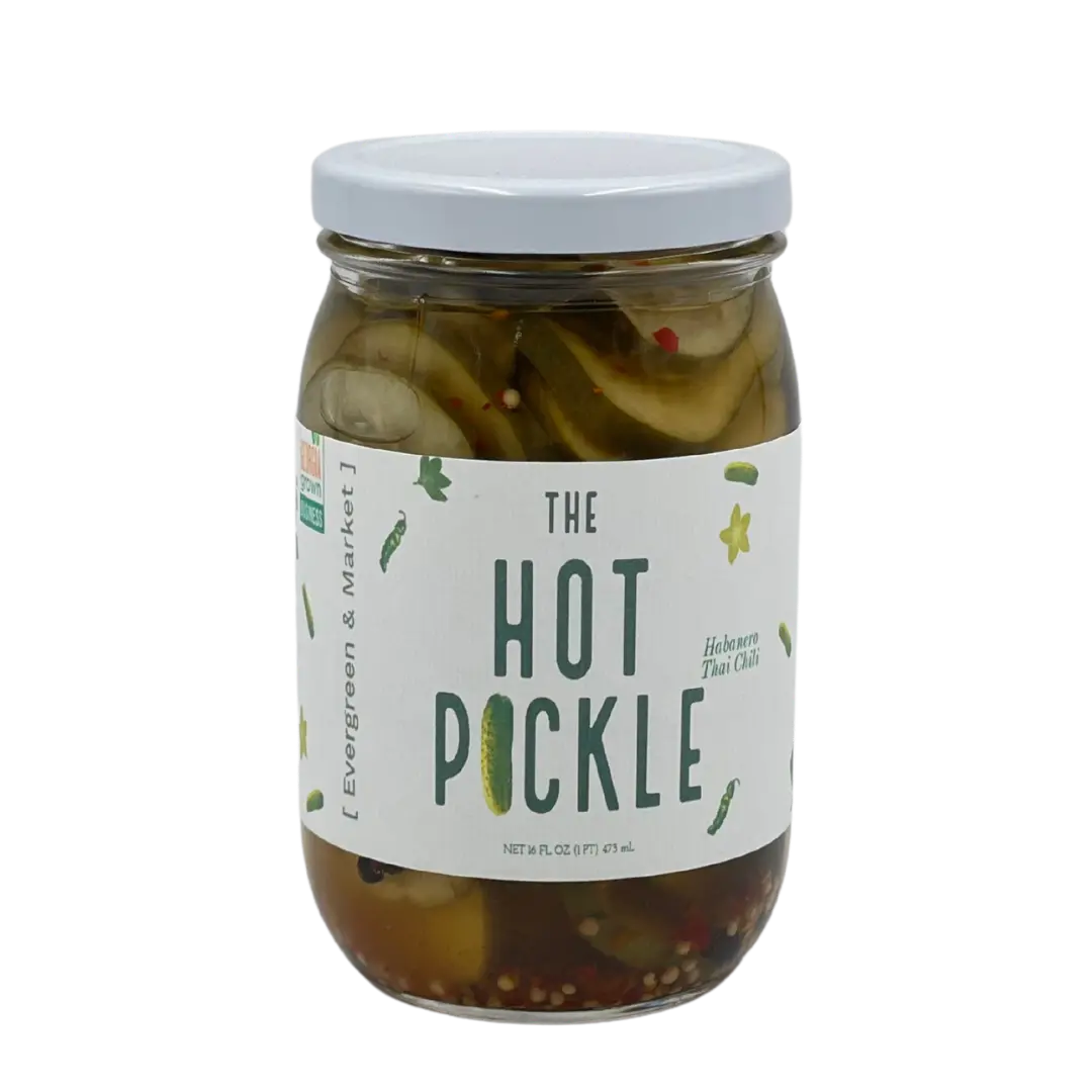 The Hot Pickle - Pickled Cucumbers flavored with Habaneros 3 of 5 heat level
