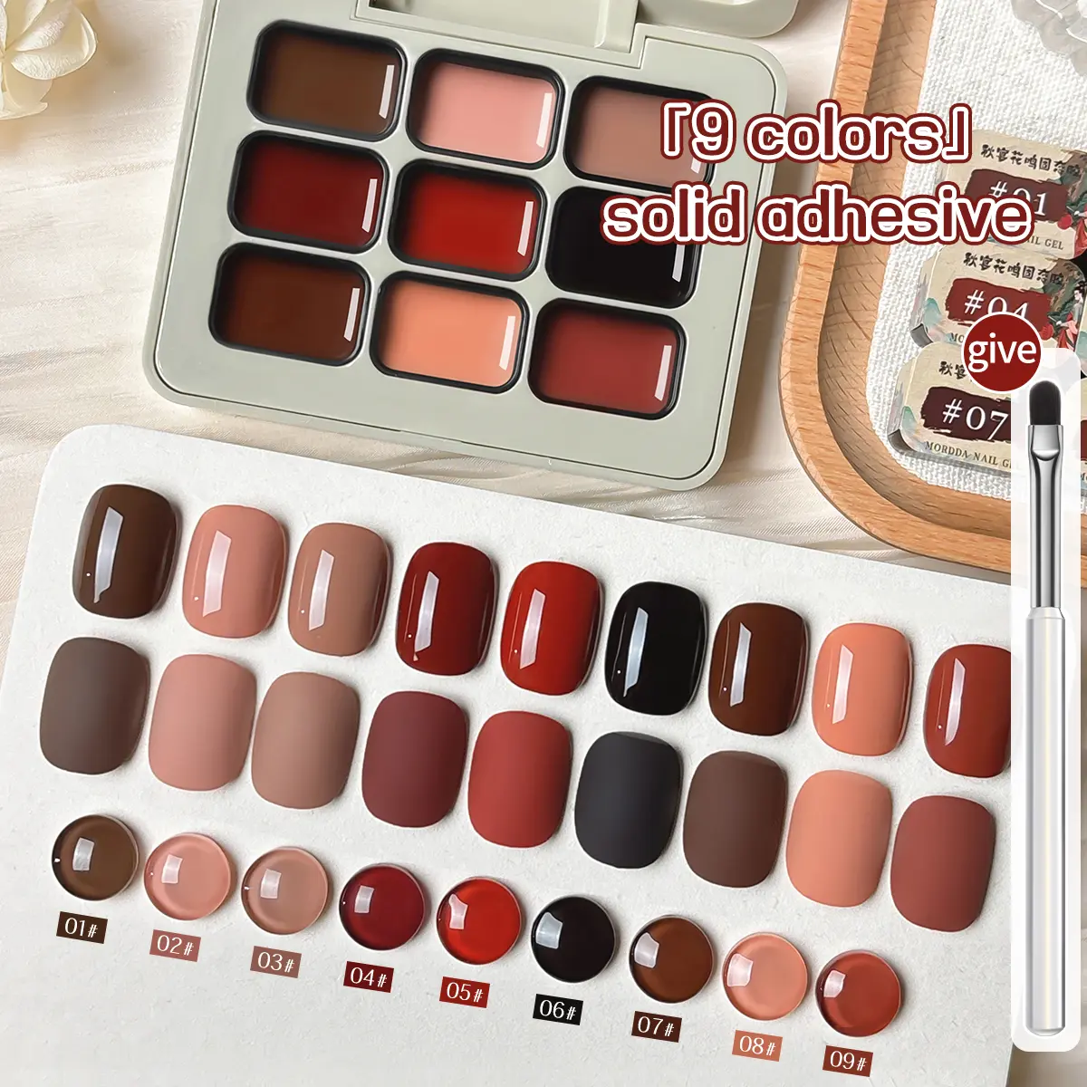 【live】Patting Gel 43--9 Colors New Popular Solid Gel Nail Gel Semi Permanent Nail Art Soaking UV LED Gel Christmas Manicure Gift Nail Salon DIY Manicure