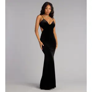 Marlene Velvet V-Neck Mermaid Formal Dress