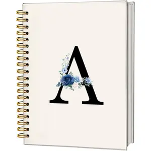 Monogrammed Gifts for Women, Initial Letter A Notebook, Personalized Custom Notebook Journals for Writing, Christmas,Birthday Gifts for Women, College Ruled Hardcover Spiral Notebook 5.5 x 8.3