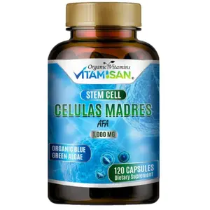 Celulas Madres AFA Stem Natural Cell 120 Capsules 1000 mg Blue Green Algae Non GMO Gluten Free Aphanizomenon Flos-aquae celula Madre suplement