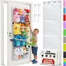 Honeyera Stuffed Animal Storage Organizer Over Door Hook Hangable White