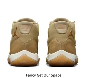 New Unworn Olive & Wheat Suede High-Top Basketball Shoes with Box – Suede Upper, Gold Crackled Detail, Gum Rubber Outsole, Retro Streetwear Sneakers for Men & Women