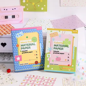 200-Piece "Colorful Paper Collection" Series Scrapbook Cardstock Paper Pack, 4in x 5.6in Japanese-Korean Style Planner Background Sheets, Ideal for Planners, Bible Journaling