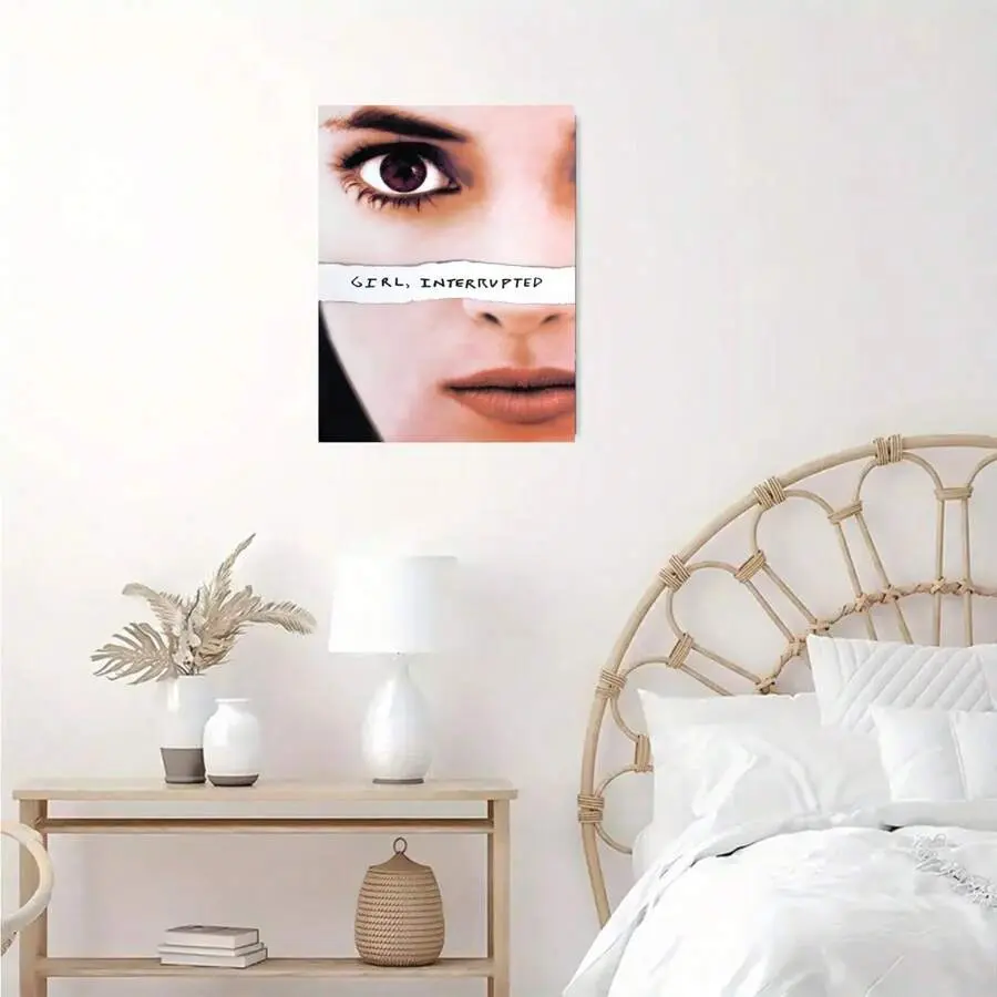 Girl, Interrupted" Movie Poster - Canvas Wall Art, 12x18 Inches - Perfect For Home Decor, Office Decor, Studio, For Man Cave, Bar, Club, Living Room Decor, Garage, Music Room, Bathroom Decor, Room Decor