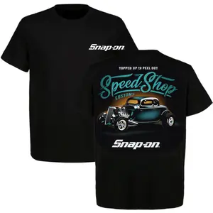 Classic Speed Snap-on T-Shirt, Vintage Garage Racing Graphic Design, Gift for Car Enthusiasts and Mechanics