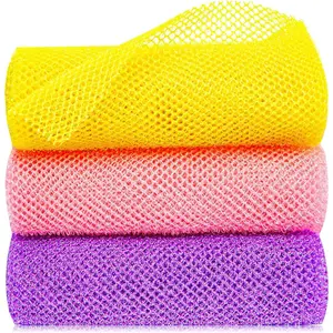 3 count   Net Sponge  Bath Sponge Scrubbing Rag Net  Wash Shower Long Net  Scrubber