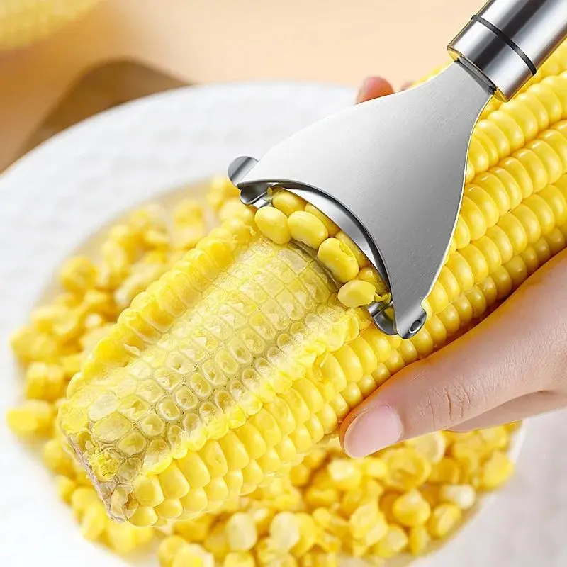 Stainless Steel Corn Thresher, Corn Slicer, Peeler, Kitchen Household Corn Cutter, Can Be Used For Fishing And Corn Peeling, Practical Kitchen Tool, Available For Wholesale
